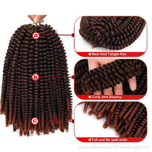 aliexpress Best Sell Spring Twist Hair Braiding Hair 30strands Curly Crochet Hair Extensions For Braids